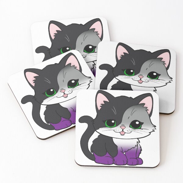 Item preview, Kawaii Asexual Cat – Asexual Pride Cute Design designed and sold by Travelslightly.