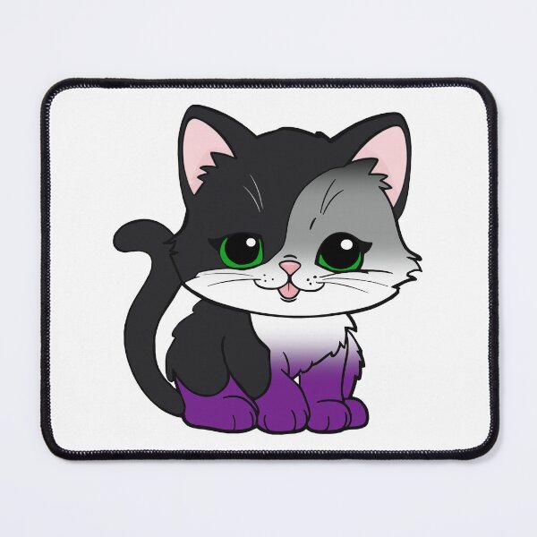 Item preview, Kawaii Asexual Cat – Asexual Pride Cute Design designed and sold by Travelslightly.