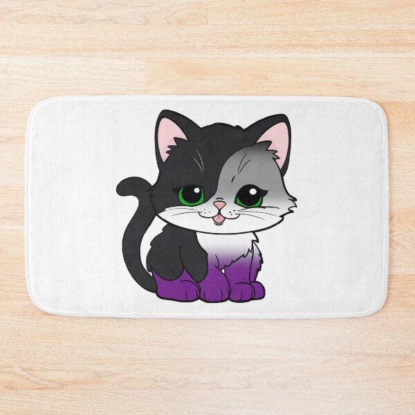 Item preview, Kawaii Asexual Cat – Asexual Pride Cute Design designed and sold by Travelslightly.