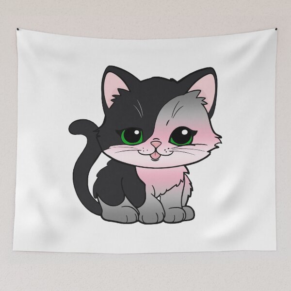 Item preview, Kawaii Demigirl Cat – Demigirl Pride Cute Design designed and sold by Travelslightly.