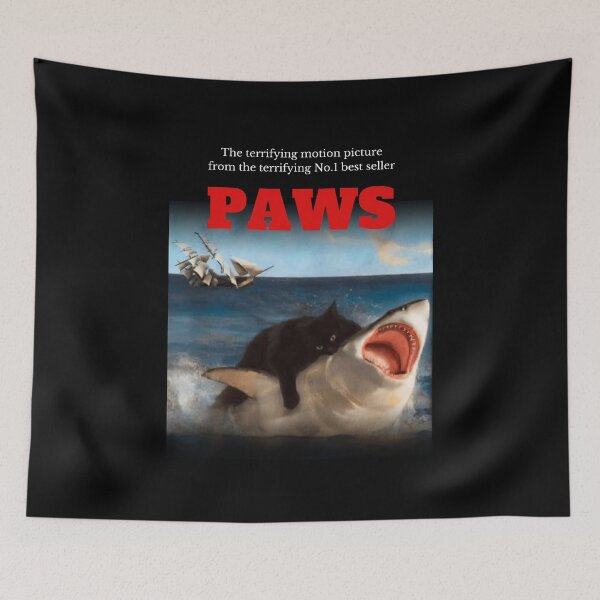 Item preview, Paws: The Cat Who Took on Jaws. designed and sold by HooTeeZ.
