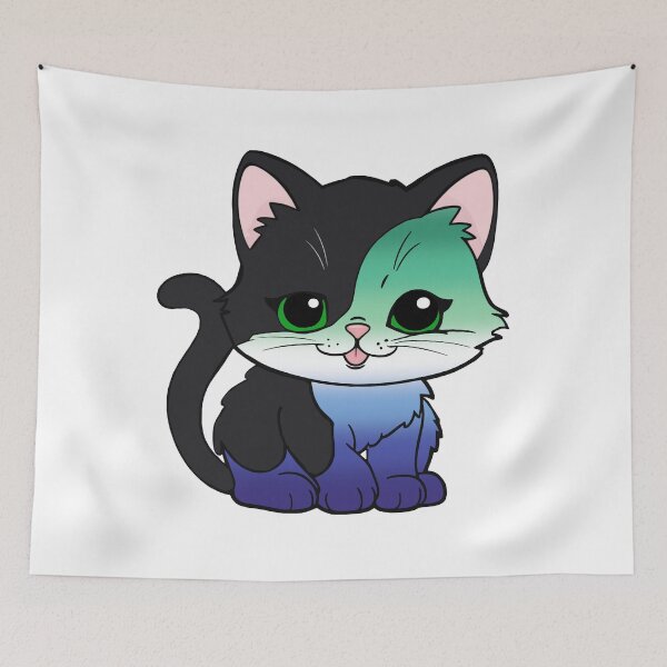 Item preview, Kawaii Gay MLM Cat – MLM Pride Cute Design designed and sold by Travelslightly.