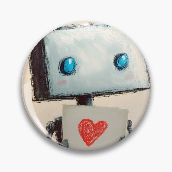 Item preview, cute robot illustration – Robotoh – Computer love designed and sold by LiveForever.