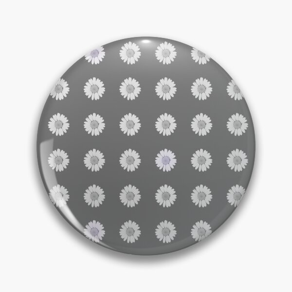 Item preview, Gris medio con flores blancas. designed and sold by ReynoldsFun.
