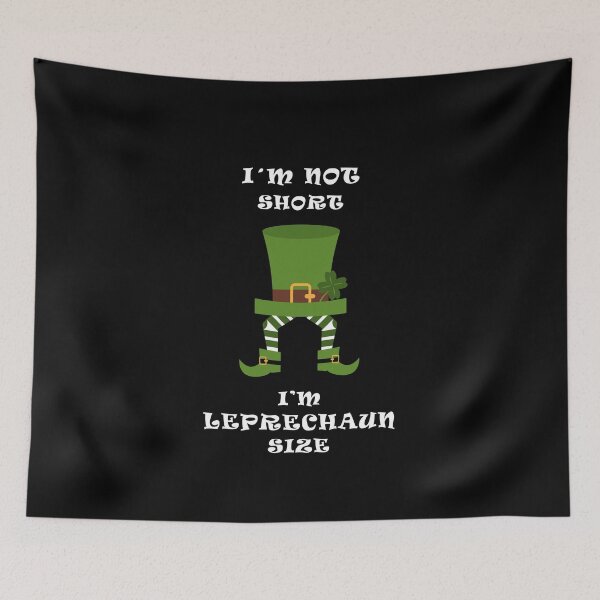 Item preview, Leprechaun's legs with green tights and big green hat celebrating St. Patrick, joke about his size. designed and sold by Martapp.