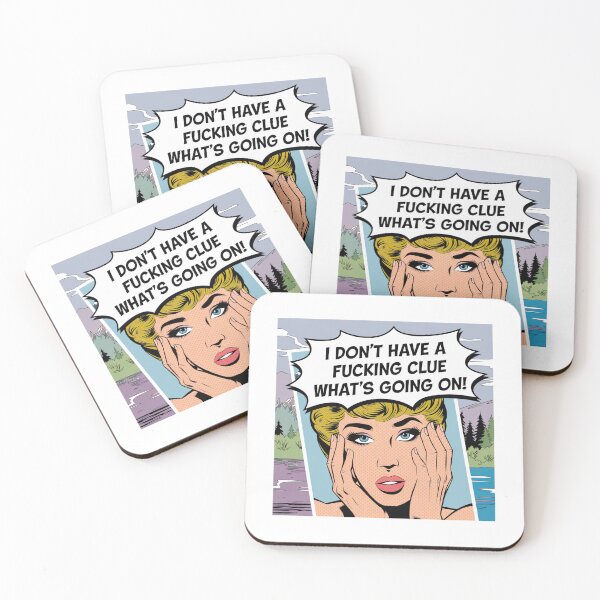Item preview, Don't have a clue, clueless, what's going on, meme, funnyfits70, Humor, Funny, retro, vintages, funny quotes, animal humor, designed and sold by FunnyFits70.