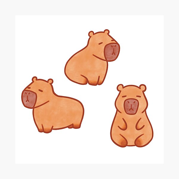 Item preview, Three Capybaras designed and sold by winterpumpkin.