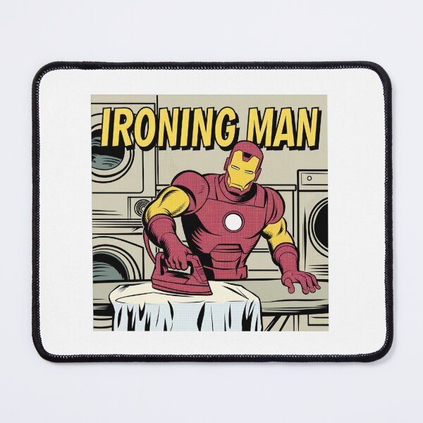 Item preview, Ironing Man, Superhero, parody, meme, funnyfits70, Humor, Funny, retro, vintages, funny quotes, animal humor, designed and sold by FunnyFits70.