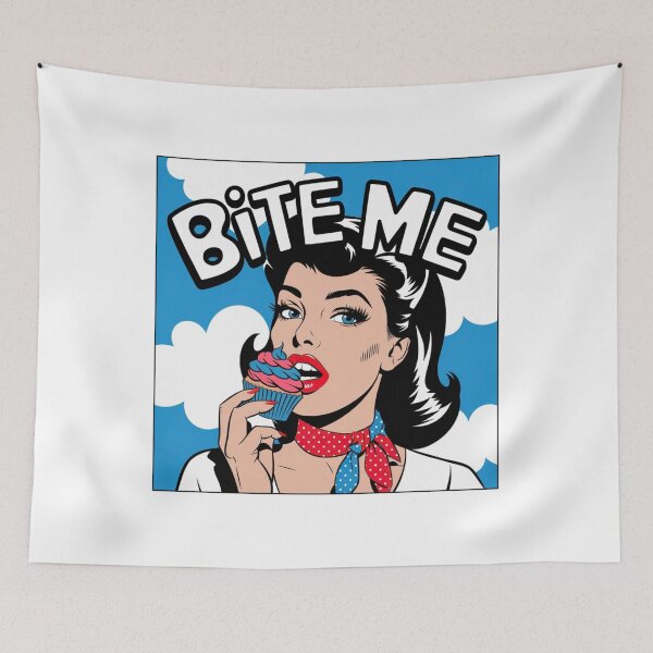 Item preview, Bite Me, Sweetness with a Side of Sass, meme, funnyfits70, Humor, Funny, retro, vintages, funny quotes, animal humor, designed and sold by FunnyFits70.