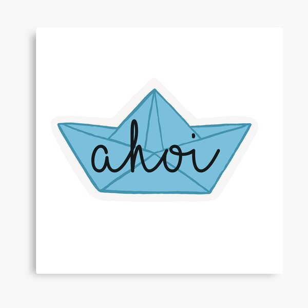Item preview, Ahoy paper boat designed and sold by EveryDayKonfetti.