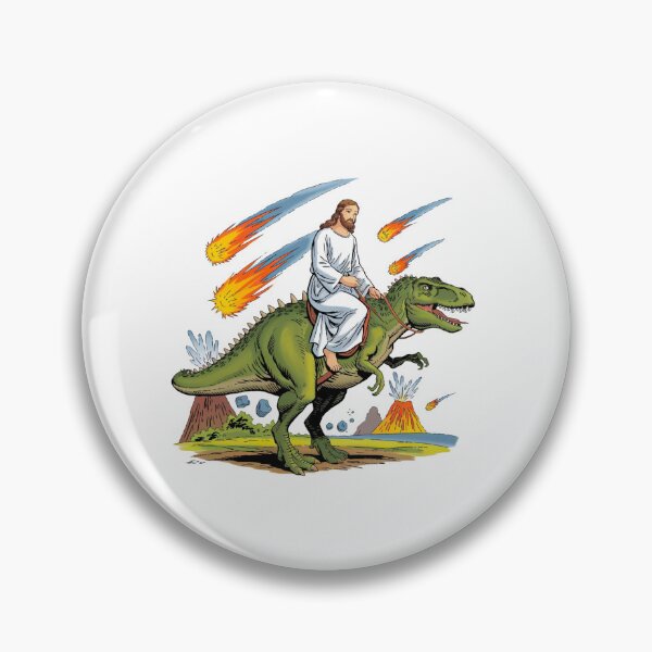 Item preview, Divine Ride, Jesus on a T-Rex, silly, meme, funnyfits70, Humor, Funny, retro, vintages, funny quotes, animal humor, designed and sold by FunnyFits70.