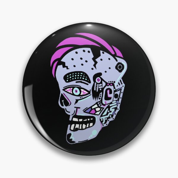 Item preview, Abstract Cyberpunk Zombie Head - Abstract art designed and sold by AnAzArt.