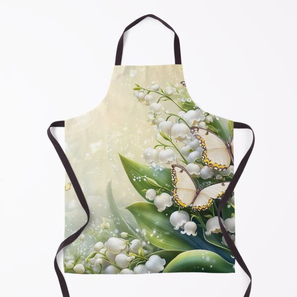 Item preview, Golden Butterflies and Lily of the Valley – Enchanting Nature Art designed and sold by Cris888.