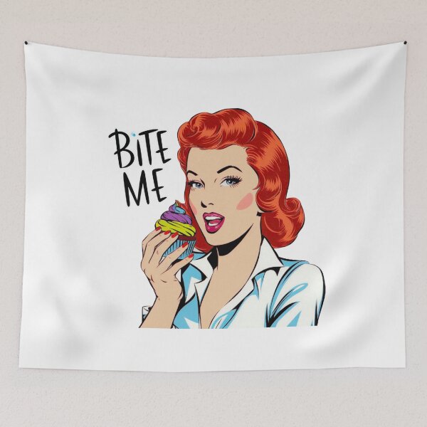 Item preview, Bite Me, Sweetness with a Side of Sass, meme, funnyfits70, Humor, Funny, retro, vintages, funny quotes, animal humor, designed and sold by FunnyFits70.