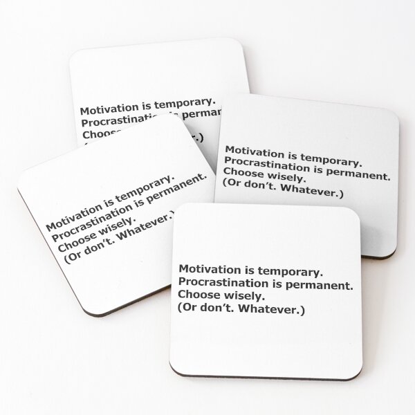 Item preview, Motivation is Temporary, Procrastination is Forever designed and sold by Doodle Whimsy.