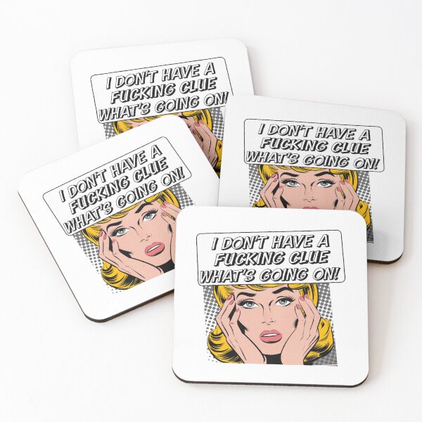 Item preview, Don't have a clue, clueless, what's going on, meme, funnyfits70, Humor, Funny, retro, vintages, funny quotes, animal humor, designed and sold by FunnyFits70.