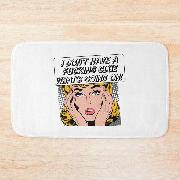 Item preview, Don't have a clue, clueless, what's going on, meme, funnyfits70, Humor, Funny, retro, vintages, funny quotes, animal humor, designed and sold by FunnyFits70.