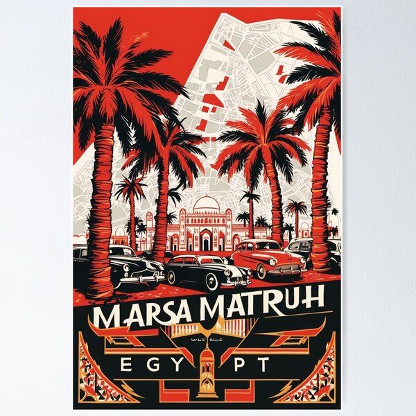Item preview, Marsa Matruh Egypt Vintage Travel Tourism designed and sold by TravelersGems.