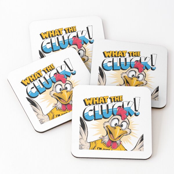 Item preview, WTF, What the cluck, silly chicken, farm life, silly, meme, funnyfits70, Humor, Funny, retro, vintages, funny quotes, animal humor, designed and sold by FunnyFits70.