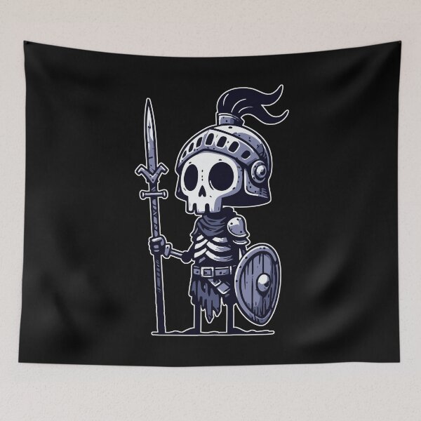 Item preview, Kawaii Skeleton Knight Medieval Fantasy Goth designed and sold by TomFrontierArt.