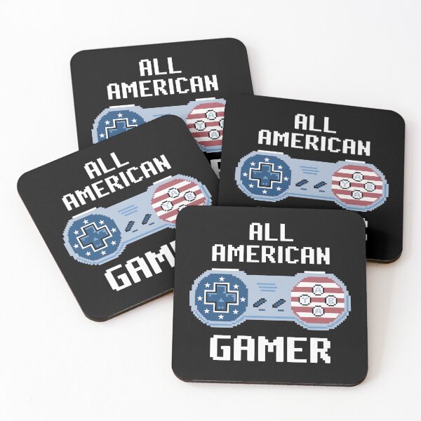 Item preview, All-American Gamer – Retro Pixel Art Gaming Design designed and sold by Serbin.