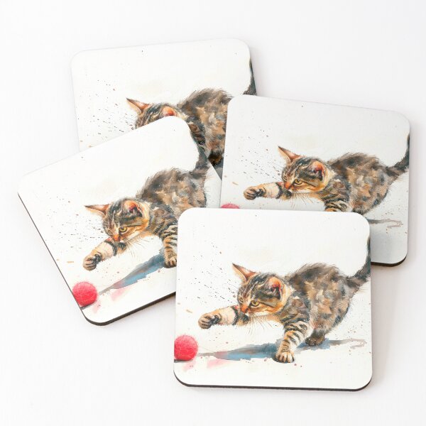 Item preview, Cat Playing with cotton Ball designed and sold by EricDesignStore.