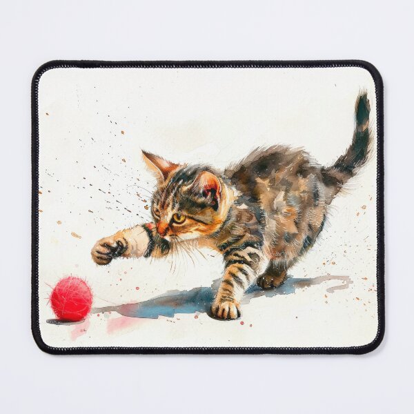 Item preview, Cat Playing with cotton Ball designed and sold by EricDesignStore.