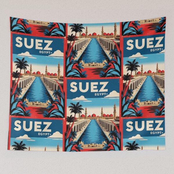 Item preview, Suez Egypt Vintage Travel Tourism designed and sold by TravelersGems.