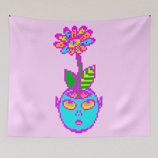 Item preview, Psychedelic Pixel Art POT HEAD designed and sold by bugbeast.