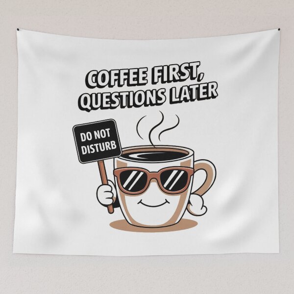 Item preview, Coffee first, questions later - Think coffee - The spirit of coffee - Coffee never die - Coffee always and forever - Coffee moments designed and sold by JansenGS.