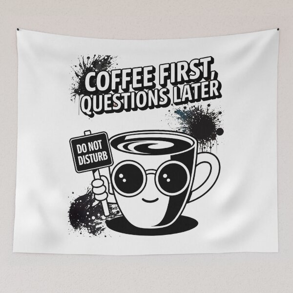 Item preview, Coffee first, questions later - Say coffee - A coffee is forever - Coffee is crazy good - Driven by coffee - Coffee is my sport designed and sold by JansenGS.