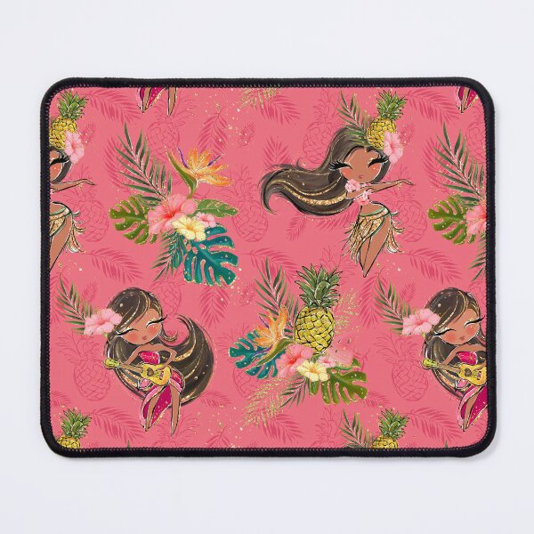 Item preview, Hula Girls Tropical Pattern on Pink designed and sold by KaramfilaS.