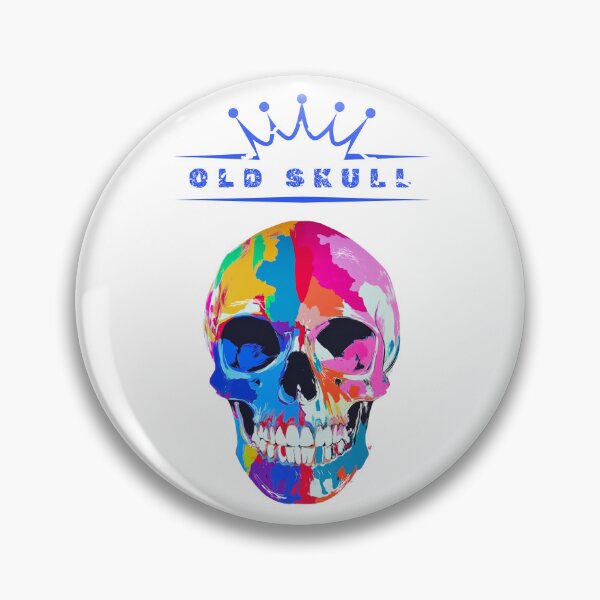 Item preview, Old skull, old school skull, colorful skull, multicolor skull designed and sold by silent-violin.