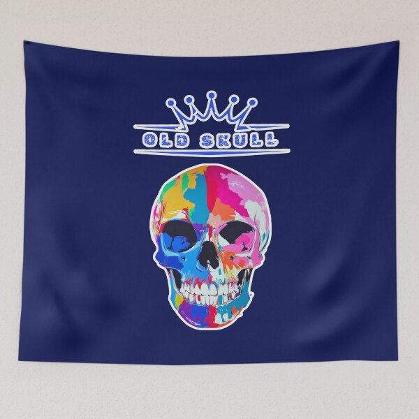 Item preview, Old skull, old school skull, colorful skull, multicolor skull designed and sold by silent-violin.