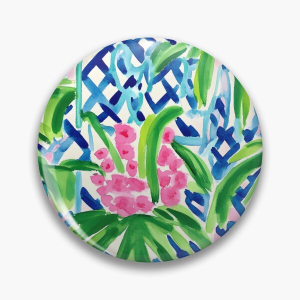 Item preview, Preppy pink and green lattice  designed and sold by SophieClimaArt.