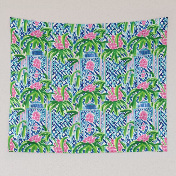 Item preview, Preppy pink and green lattice  designed and sold by SophieClimaArt.