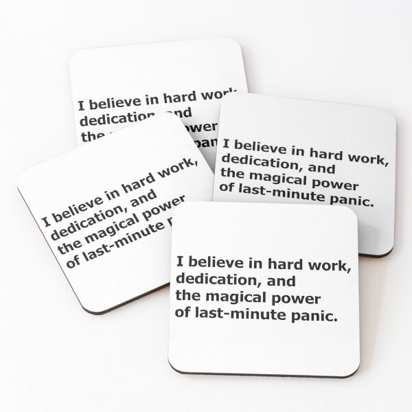 Item preview, Hard Work + Panic = Success designed and sold by Doodle Whimsy.