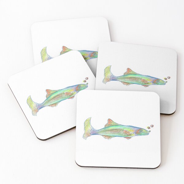 Item preview, Green fish sketchy designed and sold by HiganbanaShop.
