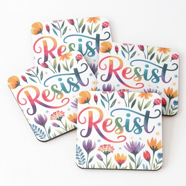 Item preview, Resist Watercolor Floral Anti-Trump Resistance designed and sold by Amber Dove Studio.