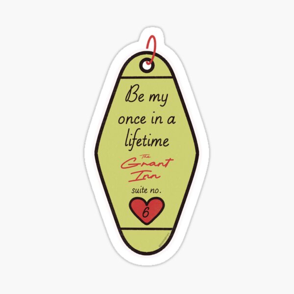 Item preview, indie lyric vintage motel keychain - Be My Once in a Lifetime designed and sold by BlushingBriArt.