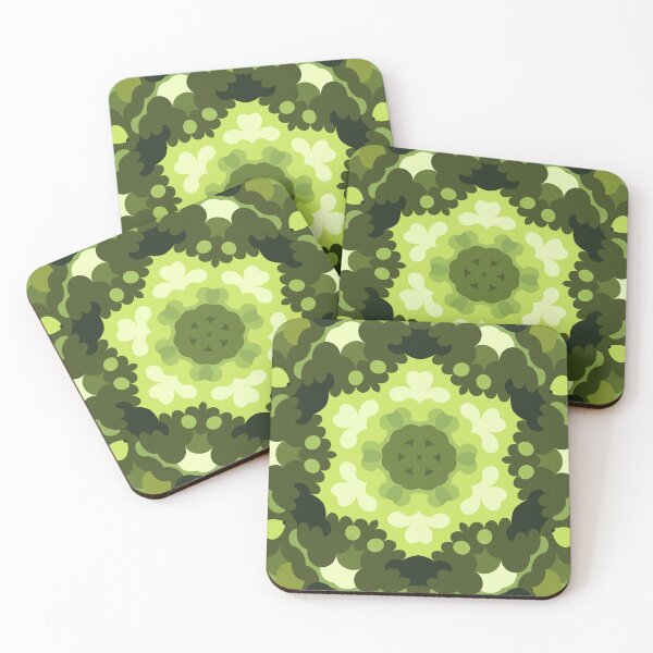 Item preview, Retro Mandala Green designed and sold by WormholeOrbital.