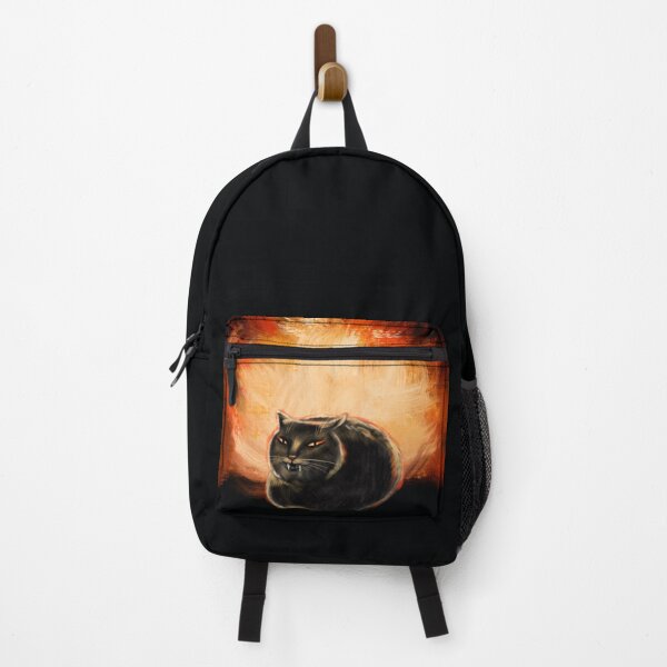 Item preview, Funny meme black cat on the fire background designed and sold by Makitsu Neko.