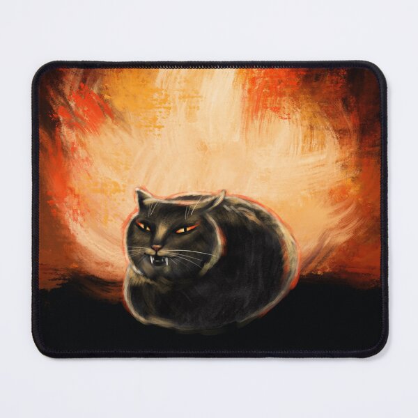 Item preview, Funny meme black cat on the fire background designed and sold by Makitsu Neko.