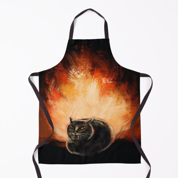 Item preview, Funny meme black cat on the fire background designed and sold by Makitsu Neko.