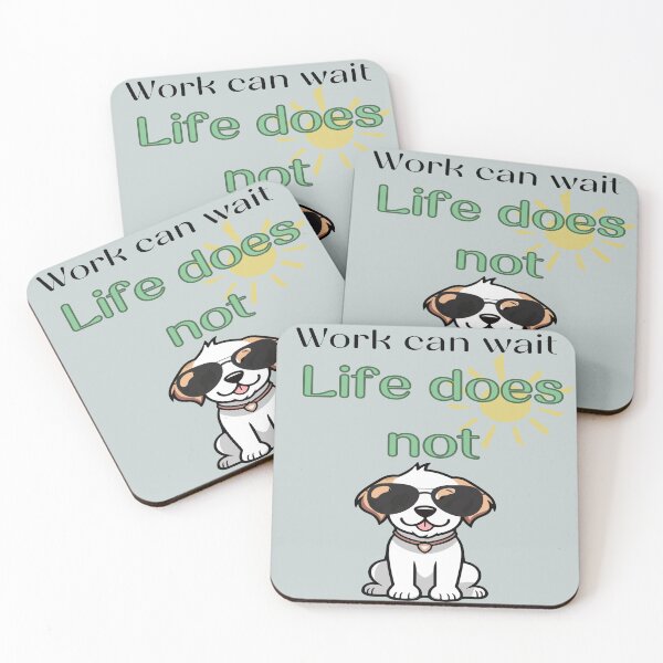 Item preview, Work can wait - dog designed and sold by LiskoDesign.