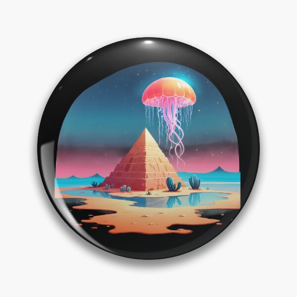 Item preview, The Pyramid and the Jellyfish: A Mystical Oasis designed and sold by InkVortexV.