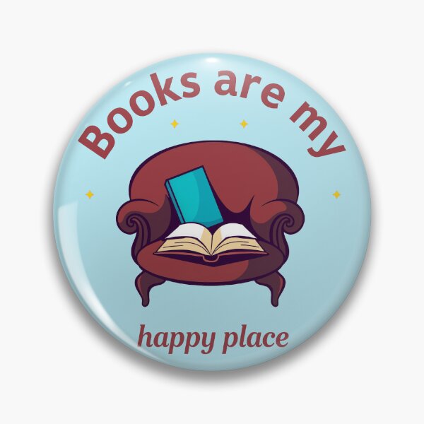Item preview, "Books are my happy place" design with armchair and books designed and sold by Ink-Studi0.