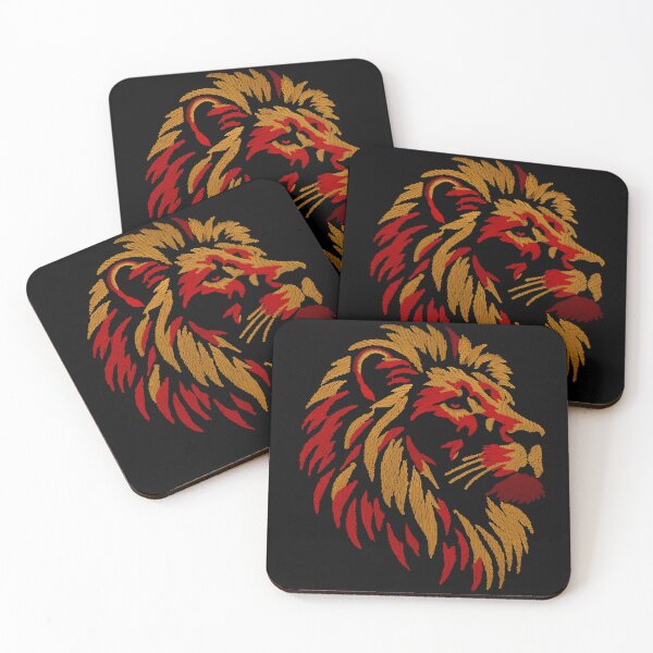 Item preview, Stitched Lion Head Fake Embroidery Digital Design #1 designed and sold by tarzbol.