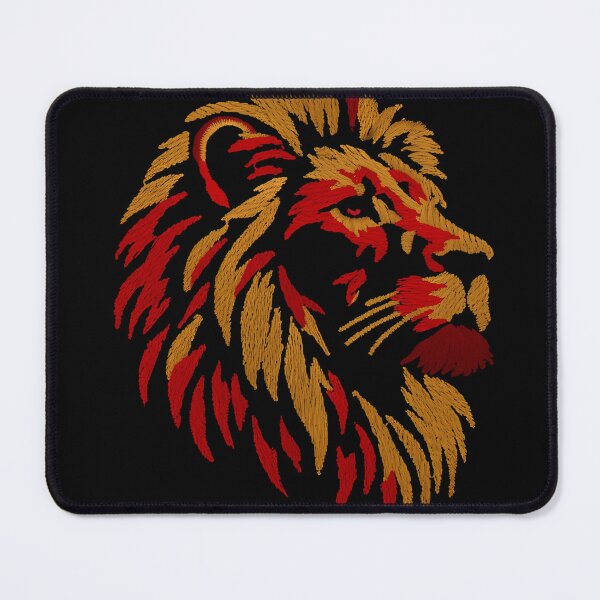 Item preview, Stitched Lion Head Fake Embroidery Digital Design #1 designed and sold by tarzbol.