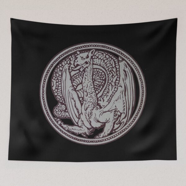 Item preview, Art by Mike Linocut, Dragon in a circle, Dragon, Celtic ornament designed and sold by allartbymike.
